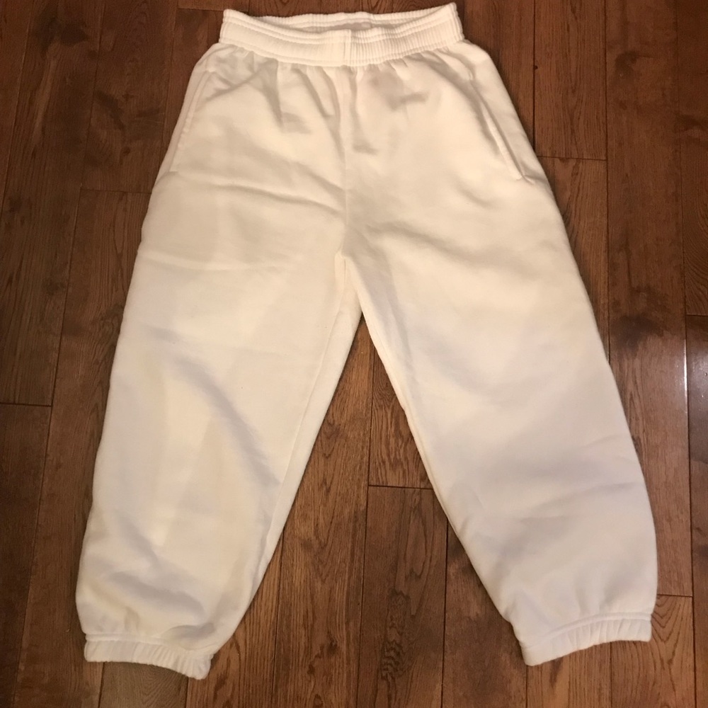 Women’s white track pants